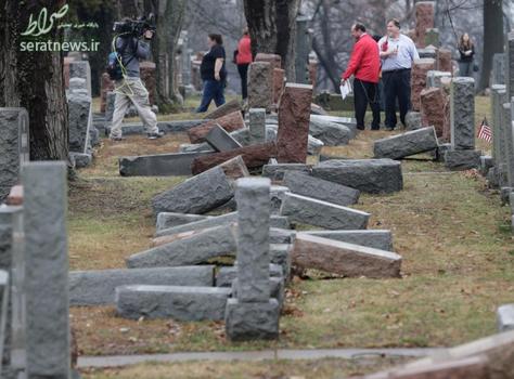 تخریب سنگ قبر یهودیان در سنت لوئیس آمریکا