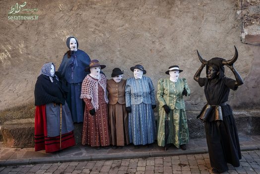 جشنواره شیاطین و نقاب ها در شهر لوزون اسپانیا 