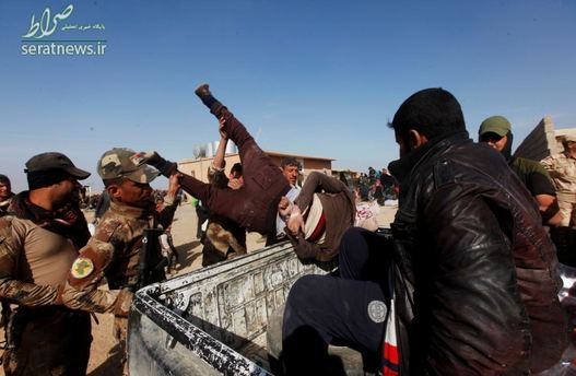 نحوه دستگیری یک مظنون داعشی توسط نیروهای عراقی در غرب موصل