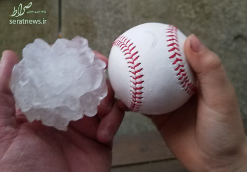 بارش تگرگ به اندازه توپ بیسبال در اتاوای کانادا