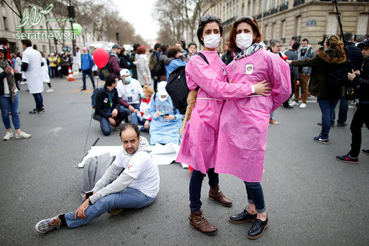 تظاهرات دندانپزشکان علیه اصلاحات دولت در پاریس