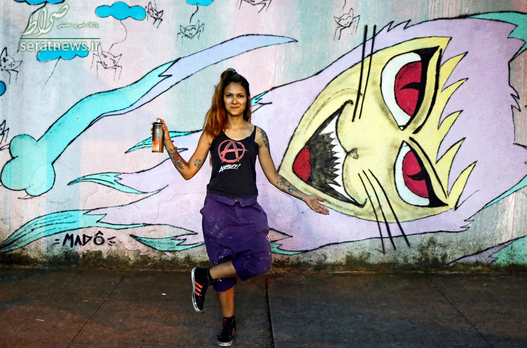 مادو 34 ساله یک هنرمند نقاشی خیابانی در سائوپائولوی برزیل