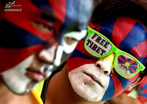 جوانان تبتی در پنجاه و هشتیم سالگرد قیام تبت علیه حکومت چین