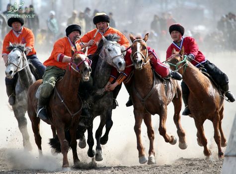 مسابقه بُزکشی به مناسبت فرارسیدن نوروز در بیشکک قرقیزستان
