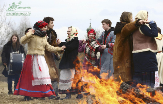 مراسم ملی استقبال از بهار در یکی از روستاهای بلاروس