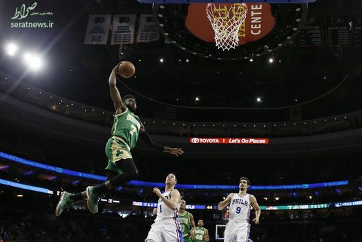 دیدار دو تیم بوستون سلتیکز و فیلادلفیا در بسکتبال ان بی ای