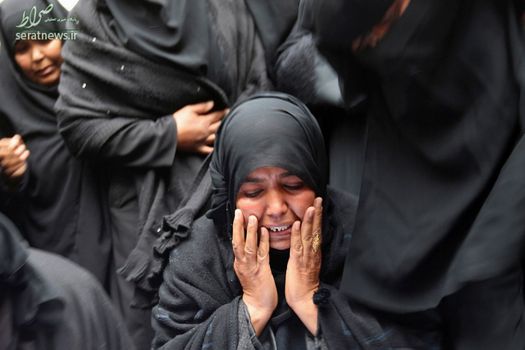 سوگواری در مراسم تشییع پیکر یک شهید فلسطینی