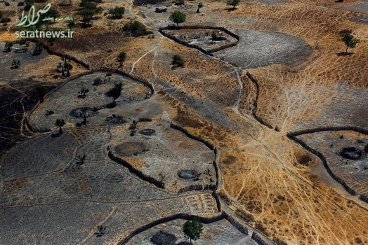 تصویری هوایی از خانه های سوخته مردم سودان جنوبی در پی حمله مردان مسلح