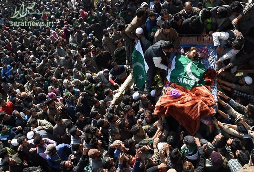 مراسم تشییع جنازه شهباز شفیع یک جدایی طلب کشمیری