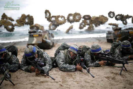 رزمایش مشترک تفنگداران دریایی کره جنوبی و آمریکا در پوهانگ