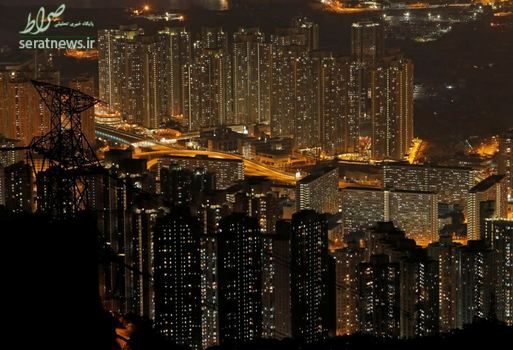آسمانخراش های هنگ کنگ در شب