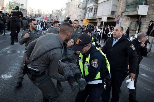 زخمی شدن یک پلیس زن اسرائیلی در حمله معترضان یهودی به خدمت اجباری در ارتش اسرائیل