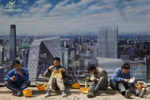 ناهارخوری کارگران ساختمانی در پکن