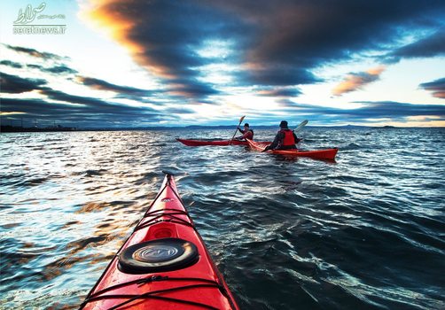 کایاک سواری در غروب آفتاب - ادینبورگ، اسکاتلند