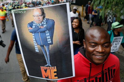 تظاهرات علیه جاکوب زوما رییس جمهور آفریقای جنوبی در پرتوریا