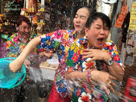 جشنواره سالانه بازی با آب در تایلند