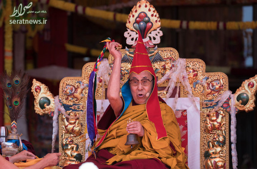 دالایی لاما در یک مراسم مذهبی در ایالت شرقی آروناچال پرادش هند