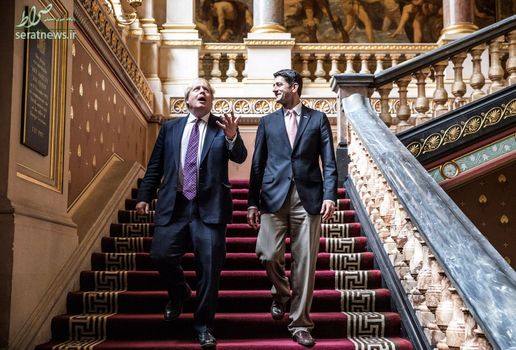 بوریس جانسون وزیر امور خارجه انگلیس در کنار پل رایان رییس مجلس نمایندگان آمریکا