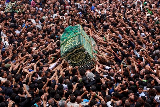 مراسم تشییع نمادین پیکر امام موسی کاظم(ع) در کاظمین