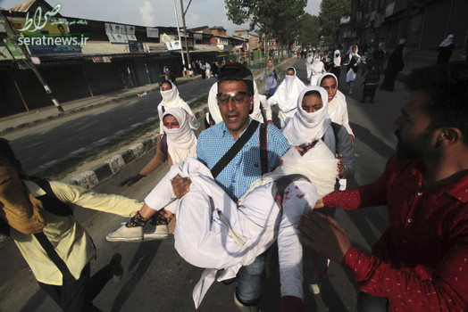 زخمی شدن یک دانشجوی دختر 18 ساله در جریان درگیری با نیروهای امنیتی هند در کشمیر