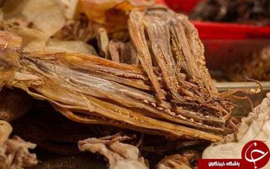 ماهی مرکب سرخ شده در کره جنوبی