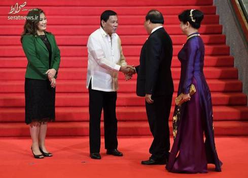 استقبال دوترته و همسرش از گوین ژوان فوک نخست وزیر ویتنام و همسرش ترنسپاندر