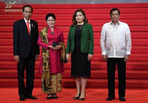 عکس یادگاری با جوکو ویدودو رییس جمهور اندونزی و همسرش