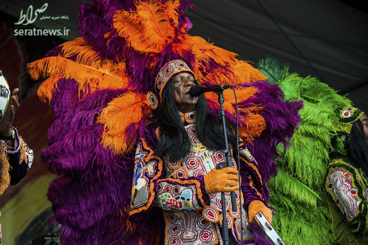 سخنرانی یک رهبر بزرگ قبیله سرخ پوستی در نیواورلئان آمریکا