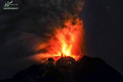 فعال شدن آتشفشان سینابونگ در شمال سوماترای اندونزی