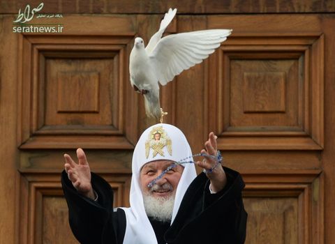 مطران کریل اسقف اعظم مسکو و سراسر روسیه در جشن بشارت در کلیسای مریم مقدس