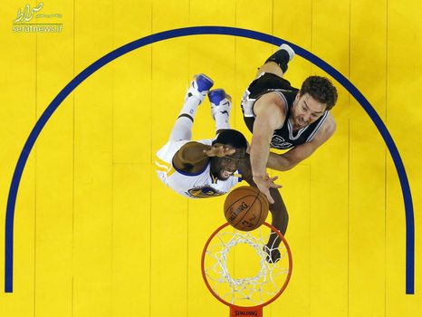 جدال پائو گاسول و درایموند گرین دو ستاره بسکتبال ان بی ای در زیر حلقه 