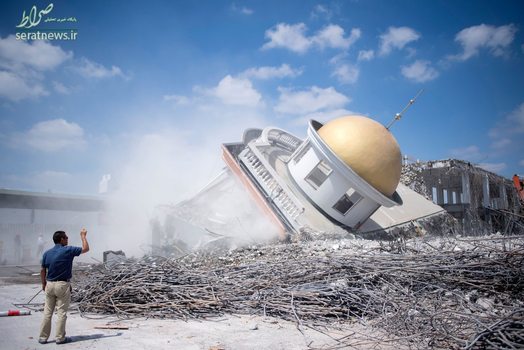 تخریب یک بازار مبلمان در حومه شانگهای چین