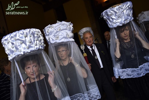 شرکت کنندگان در مراسم گرامیداشت قدیس دومینگو در شمال اسپانیا