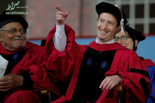 اعطای دکترای افتخاری به مارک زاکربرگ مؤسس فیسبوک در دانشگاه هاروارد