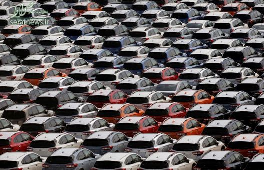 اتومبیل های تازه تولید شده سوبارو در یوکوهامای ژاپن