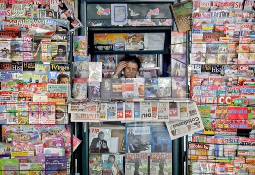 کیوسک روزنامه فروشی در رومانی