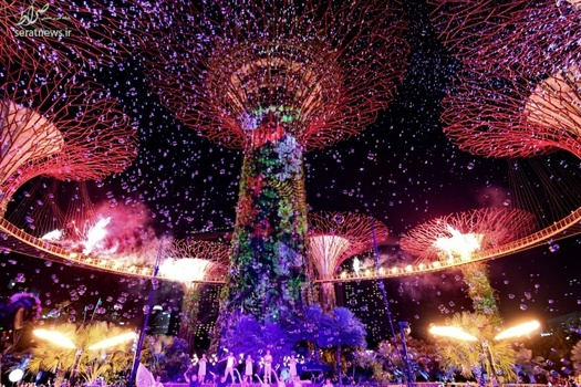 جشنواره شعله های آتش و نور در سنگاپور