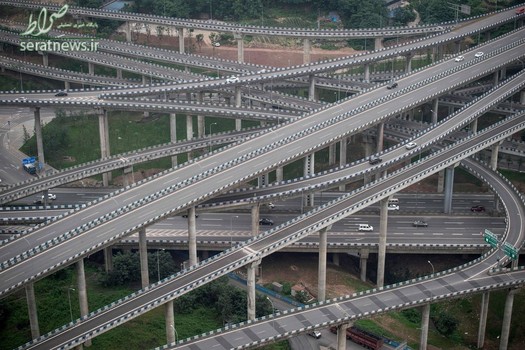 بزرگراه های جالب  در چونگ کینگ چین که در 20 رمپ و 8 جهت ساخته شده است