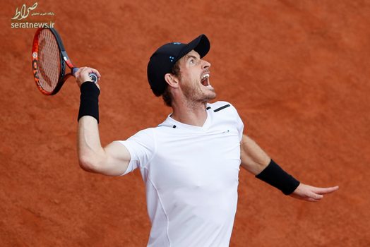 اندی ماری تنیسور انگلیسی در رقابتهای تنیس آزاد فرانسه