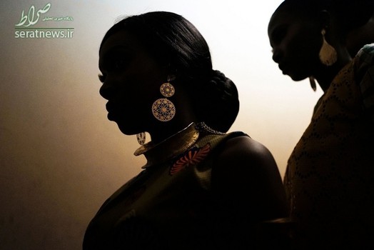 دو مدل آفریقایی در هفته مد - لاگوس، نیجریه