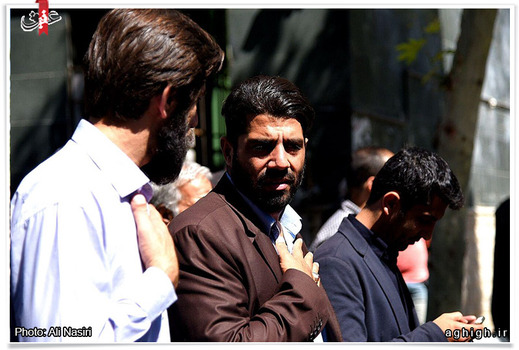 حاج روح الله بهمنی در مراسم تشییع پیکر کربلایی عباس شاهی 