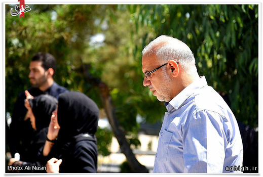 حبیب کاشانی در مراسم تشییع پیکر کربلایی عباس شاهی 