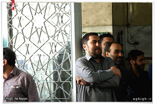 احمد بابایی در مراسم تشییع پیکر کربلایی عباس شاهی 