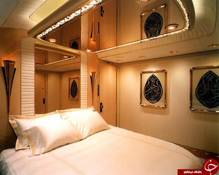 نمای  داخل هواپیمای سلطان برونئی