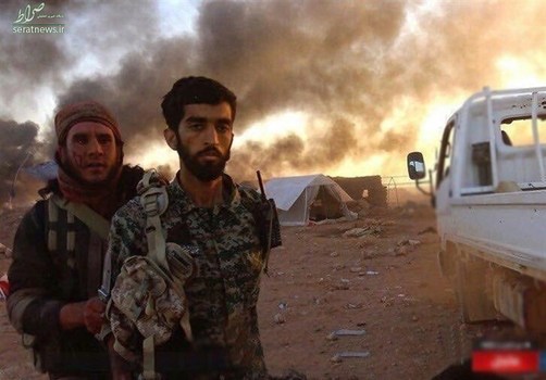 شهید محسن حججی که در تاریخ 18 مرداد ماه امسال به اسارت داعش در امد و دوروز بعد به دست تروریستهای داعش سر بریده شد