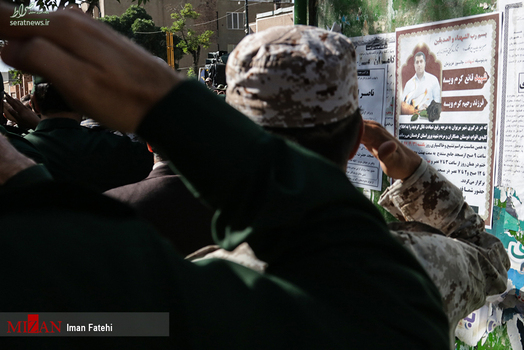 مراسم تشییع پیکر شهید حمله تروریستی مریوان 