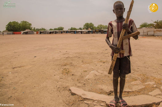 پسر خردسال در یکی از روستاهای سودان
