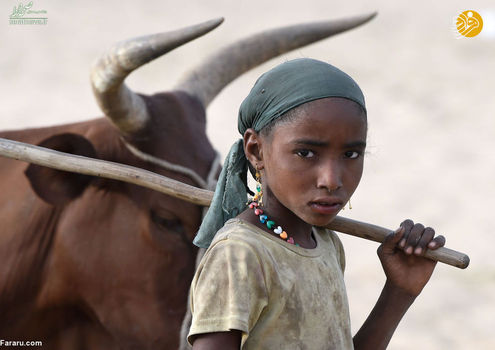 دختر خردسال در نزدیکی چاد
