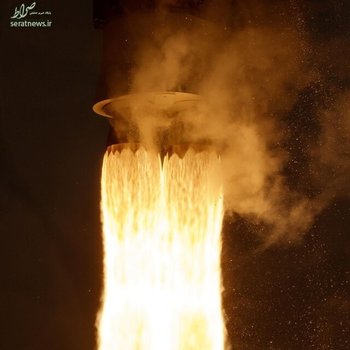 نمایی نزدیک از موتورهای موشک اطلس ۵ هنگام پرتاب