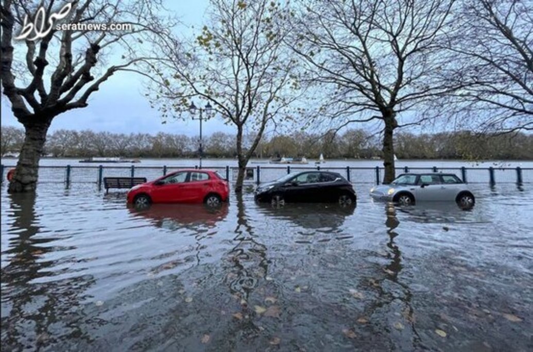 بالا آمدن سطح آب رودخانه تایمز در لندن/ رویترز 